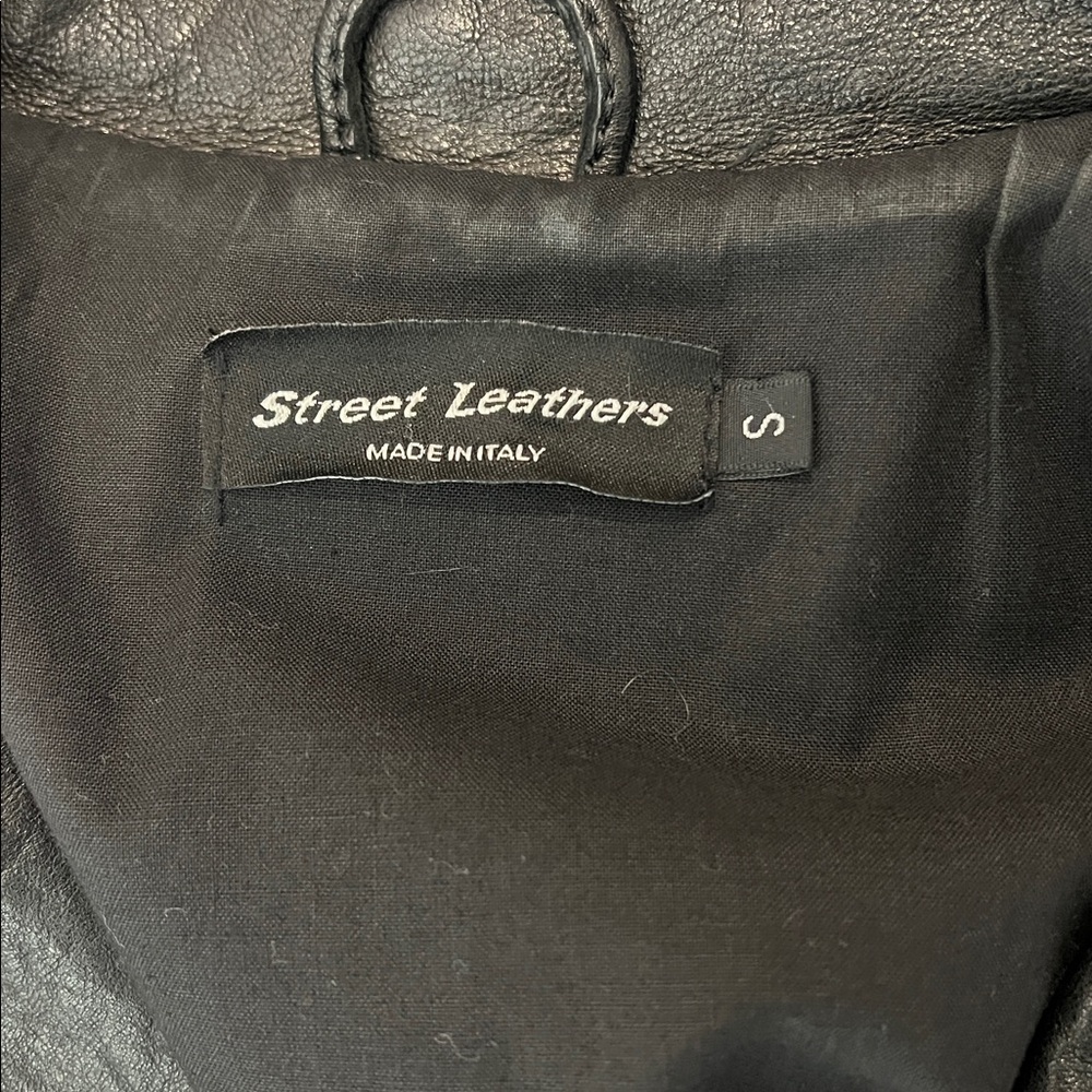 Street Leathers Black Leather Moto Jacket Size S - Picture 9 of 10